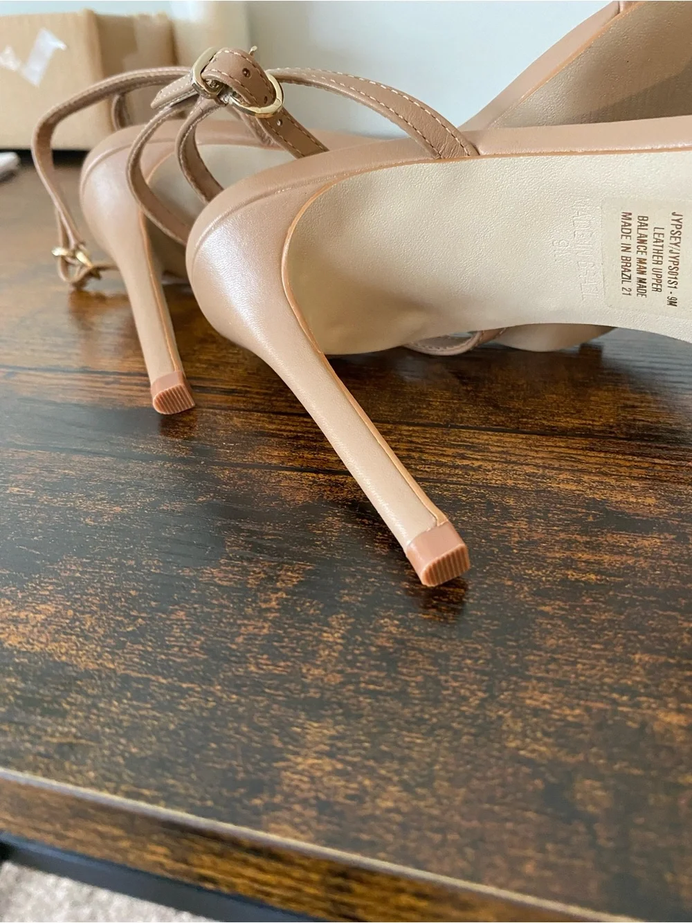 Steve Madden Jypsey Tan Strappy High Heel Sandals